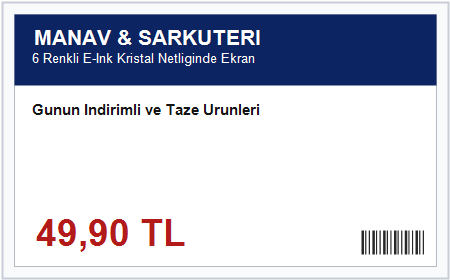 Dijital Etiket RS075 (Reyon Başı)
